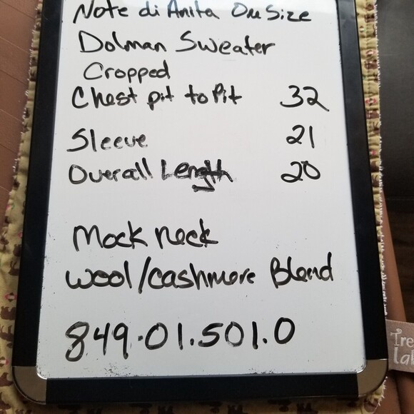 Note di Anita One Size Made in Italy Wool Cashmere Blend Poncho Brown Ivory - Picture 9 of 9